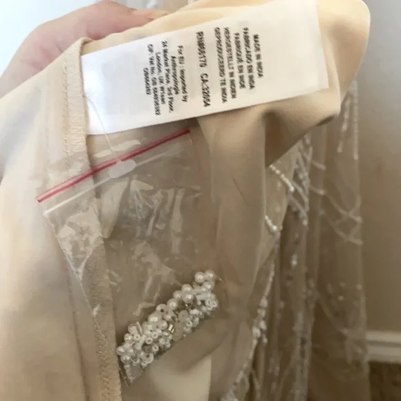 BHLDN Luxor beaded Art Deco bridal wedding dress 8 - Picture 10 of 10